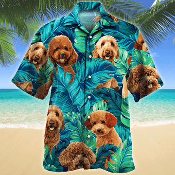 Joycorners Poodle Dog Lovers Hawaiian Style For Summer All Printed 3D Hawaiian Shirt