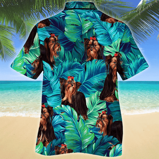 Joycorners Silky Terrier Dog Lovers Hawaiian Style For Summer All Printed 3D Hawaiian Shirt