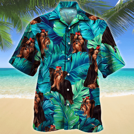 Joycorners Silky Terrier Dog Lovers Hawaiian Style For Summer All Printed 3D Hawaiian Shirt