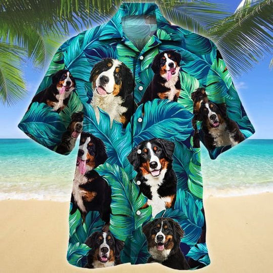 Joycorners Bernese Mountain Dog Lovers Hawaiian Style For Summer All Printed 3D Hawaiian Shirt