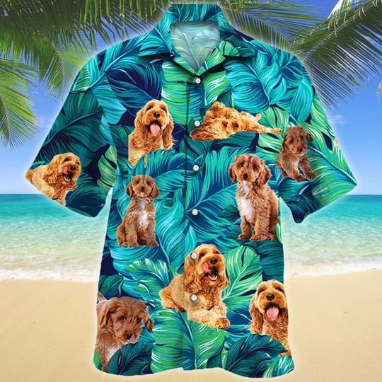 Joycorners Cockapoo Dog Lovers Hawaiian Style For Summer All Printed 3D Hawaiian Shirt