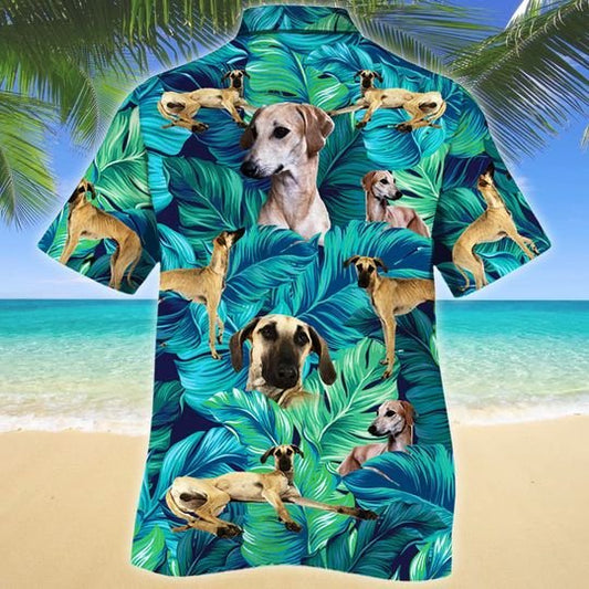 Joycorners Sloughi Dog Lovers Hawaiian Style For Summer All Printed 3D Hawaiian Shirt