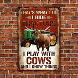 Joycorners TX Longhorn Cattle That's What I Do All Printed 3D Metal Sign