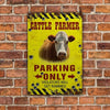 Joycorners Hereford Farmer Parking Only Violators Will Get Plucked All Printed 3D Metal Sign