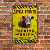 Joycorners Hereford Farmer Parking Only Violators Will Get Plucked All Printed 3D Metal Sign