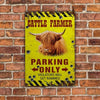 Joycorners Highland Farmer Parking Only Violators Will Get Plucked All Printed 3D Metal Sign