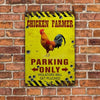 Joycorners Chicken Farmer Parking Only Violators Will Get Plucked All Printed 3D Metal Sign
