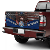 Joycorners U.S Coast Guard Veteran United States Eagle Blue All Over Printed 3D Truck Tailgate Decal