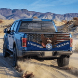 Joycorners U.S Coast Guard Veteran United States Eagle Blue All Over Printed 3D Truck Tailgate Decal