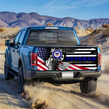 Joycorners U.S Coast Guard Veteran United States Tag  All Over Printed 3D Truck Tailgate Decal