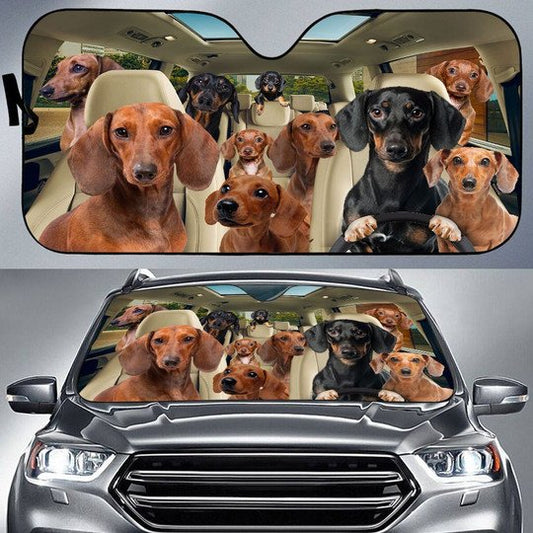 Joycorners DACHSHUND All Over Printed 3D Sun Shade