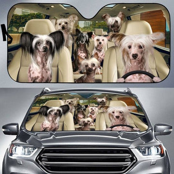 Joycorners CHINESE CRESTED All Over Printed 3D Sun Shade