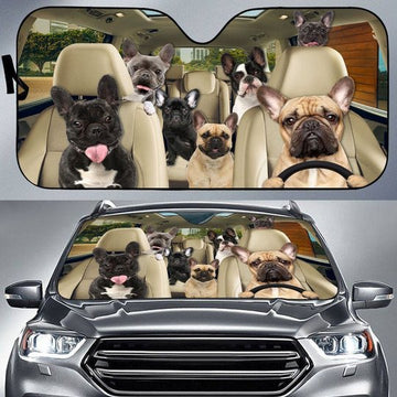 Joycorners FRENCH BULLDOG All Over Printed 3D Sun Shade