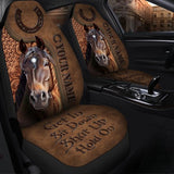 Joycorners Custom Name Horse Get In Sit Down Shut Up Hold On Car Seat Cover Set (2Pcs)