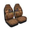 Joycorners Brown And Black Horses Flowery Background Get In Sit Down Shut Up Hold On Car Seat Cover Set (2Pcs)