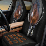 Joycorners Zip Horse Get In Sit Down Shut Up Hold On Car Seat Cover Set (2Pcs)