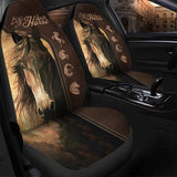 Joycorners I Love Horse Horse Lover Horse Symbols Car Seat Cover Set (2Pcs)