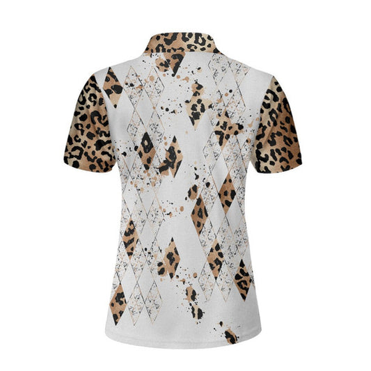 Joycorners Watch Me Slay These Holes Panther Skin Pattern Women Polo Shirt