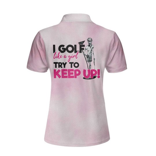 Joycorners I Golf Like A Skull Girl Women Polo Shirt