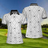 Joycorners Golf In Black And White Pattern  Women Polo Shirt