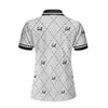 Joycorners Golf In Black And White Pattern  Women Polo Shirt