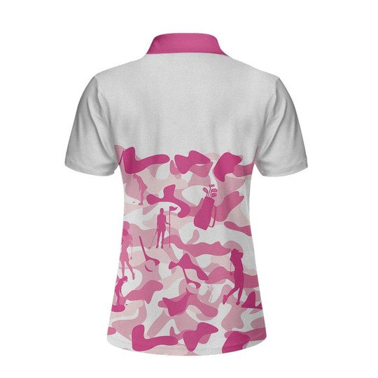 Joycorners Pink Camouflage Pattern Women Polo Shirt