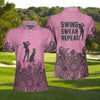 Joycorners Mandala Pattern Swing Swear Repeat Women Polo Shirt