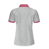 Joycorners Heartbeat Golfer White And Pink Women Polo Shirt