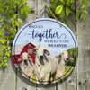 Joycorners Brahman Cattle Lovers And So Together Round Wooden Sign