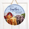 Joycorners Highland Cattle Lovers And So Together Round Wooden Sign