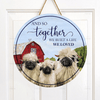 Joycorners Sheep Lovers And So Together Round Wooden Sign