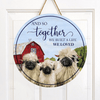Joycorners Sheep Lovers And So Together Round Happy Halloween Wooden Sign