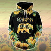 Joycorners Sunflowers Grandma Bear 3D All Over Printed Shirts