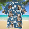 Joycorners RACCOON Blue Tribal All Over Printed 3D Hawaiian Shirt