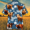 Joycorners BEEFMASTER Cattle Blue Tribal All Over Printed 3D Hawaiian Shirt