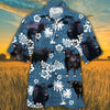 Joycorners BRANGUS Cattle Blue Tribal All Over Printed 3D Hawaiian Shirt