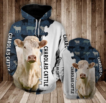 Joycorners CHAROLAIS HALF CAMO All Over Printed 3D Hoodie