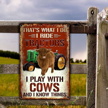 Joycorners Highland Cattle That's What I Do All Printed 3D Metal Sign