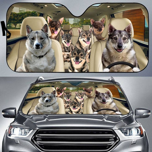 Joycorners SWEDISH VALLHUND CAR All Over Printed 3D Sun Shade