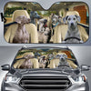 Joycorners BLUE LACY CAR All Over Printed 3D Sun Shade