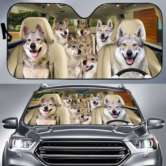 Joycorners WOLFDOG CAR All Over Printed 3D Sun Shade