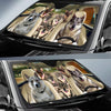 Joycorners SWEDISH VALLHUND CAR All Over Printed 3D Sun Shade