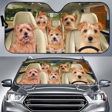 Joycorners NORWICH TERRIER CAR All Over Printed 3D Sun Shade