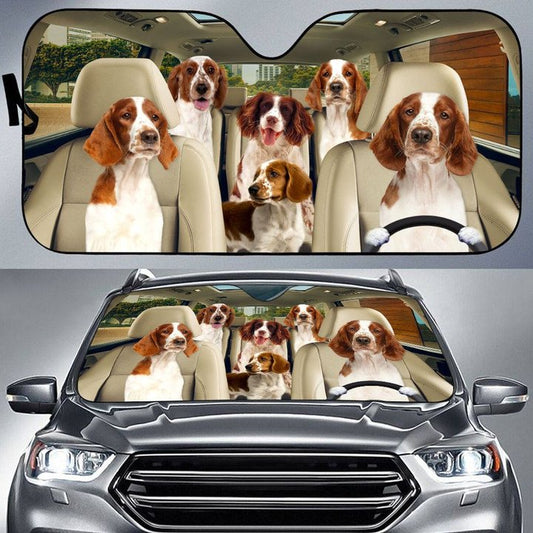 Joycorners WELSH SPRINGER SPANIEL CAR All Over Printed 3D Sun Shade