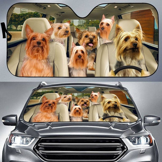 Joycorners SILKY TERRIER CAR All Over Printed 3D Sun Shade