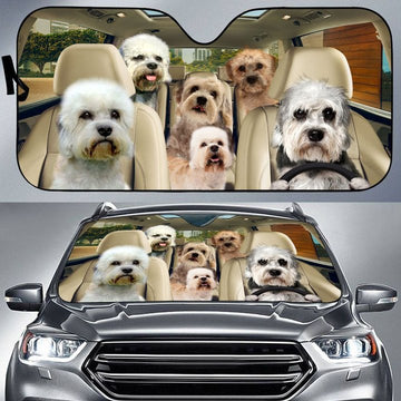 Joycorners DANDIE DINMONT CAR All Over Printed 3D Sun Shade