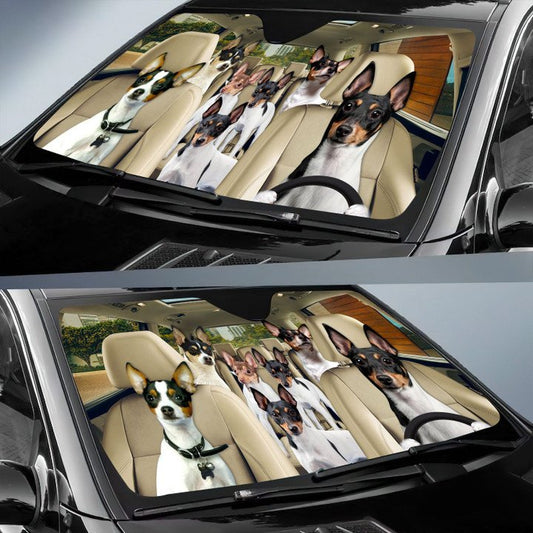 Joycorners TOY FOX TERRIER CAR All Over Printed 3D Sun Shade