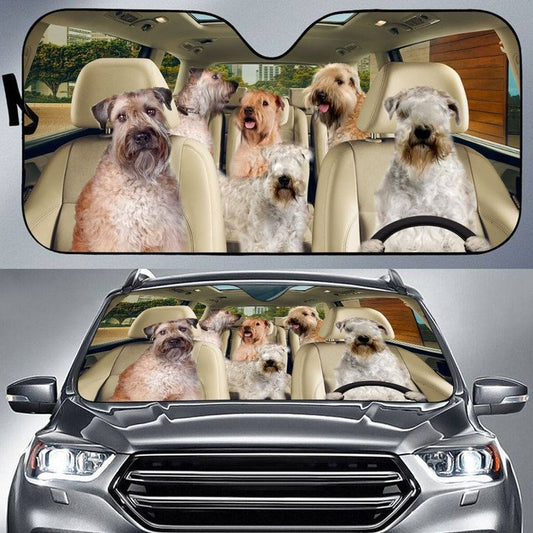 Joycorners SOFT COATED WHEATEN TERRIER CAR All Over Printed 3D Sun Shade