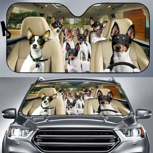 Joycorners TOY FOX TERRIER CAR All Over Printed 3D Sun Shade