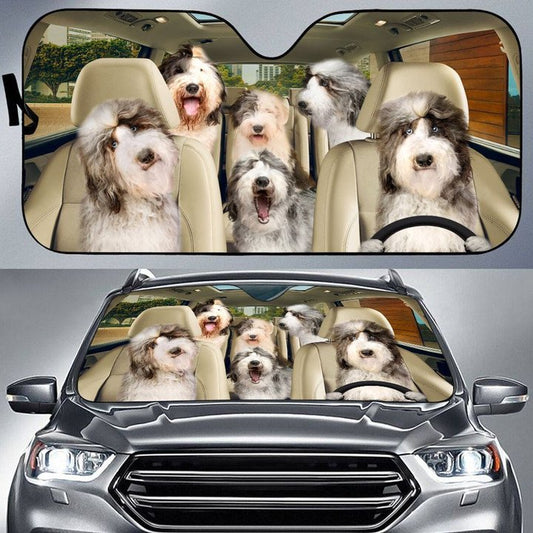 Joycorners SHEEPADOODLE CAR All Over Printed 3D Sun Shade